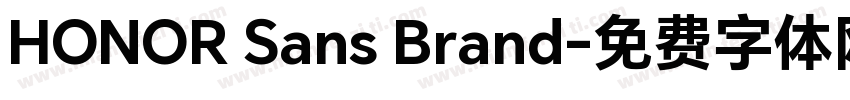 HONOR Sans Brand字体转换